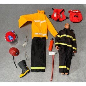 Vintage Hasbro GI Joe Metro Firefighter Action Figure with Accessories 1996